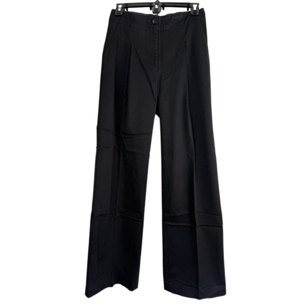 Anthropologie Essential High Waist Wide Leg Black Trousers 2 Office Siren